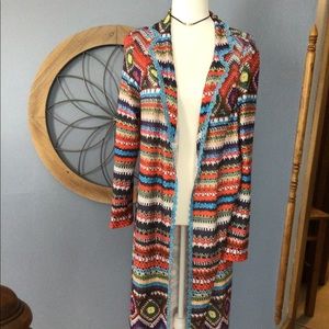 Women’s striped long cardigan